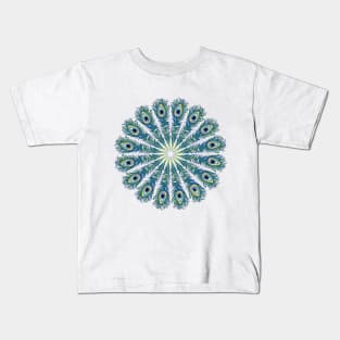 Peacock Feather Mandala Kids T-Shirt